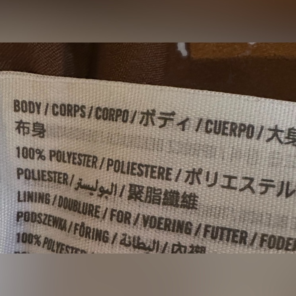 Hollister High Rise Brown Tan Lined Mini Pencil Skirt with Slit. Size Large. - Picture 8 of 8